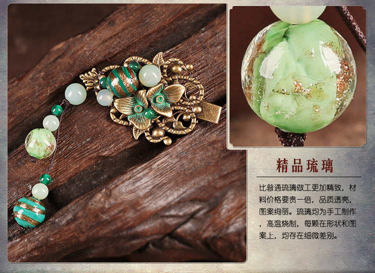 復(fù)古風(fēng)青曼發(fā)夾，優(yōu)雅家佳樂文學(xué)發(fā)飾頭飾