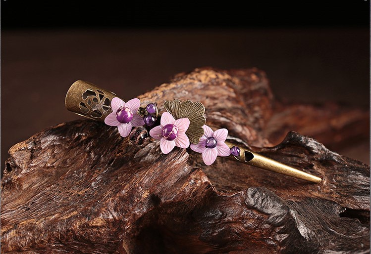 紫夢傾城發(fā)夾，優(yōu)雅紫色大發(fā)夾頭飾