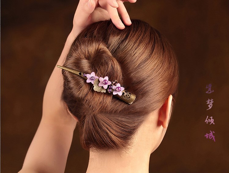 紫夢傾城發(fā)夾，優(yōu)雅紫色大發(fā)夾頭飾