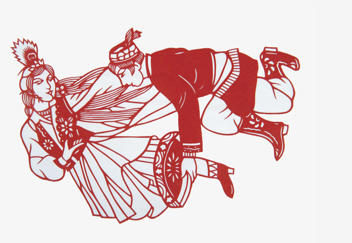 十款民族風情人物剪紙：濃濃的民族風情韻味