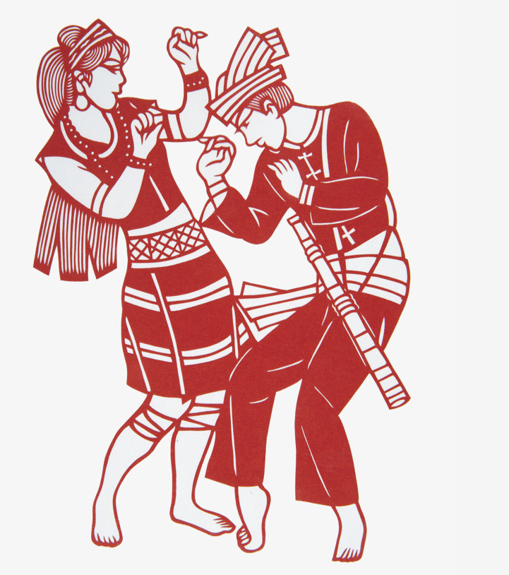 十款民族風(fēng)情人物剪紙：濃濃的民族風(fēng)情韻味