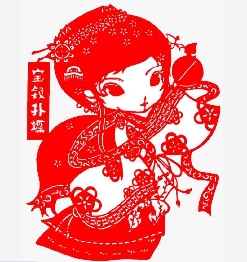 九款紅樓夢人物Q版剪紙：別有風味的紅樓風情