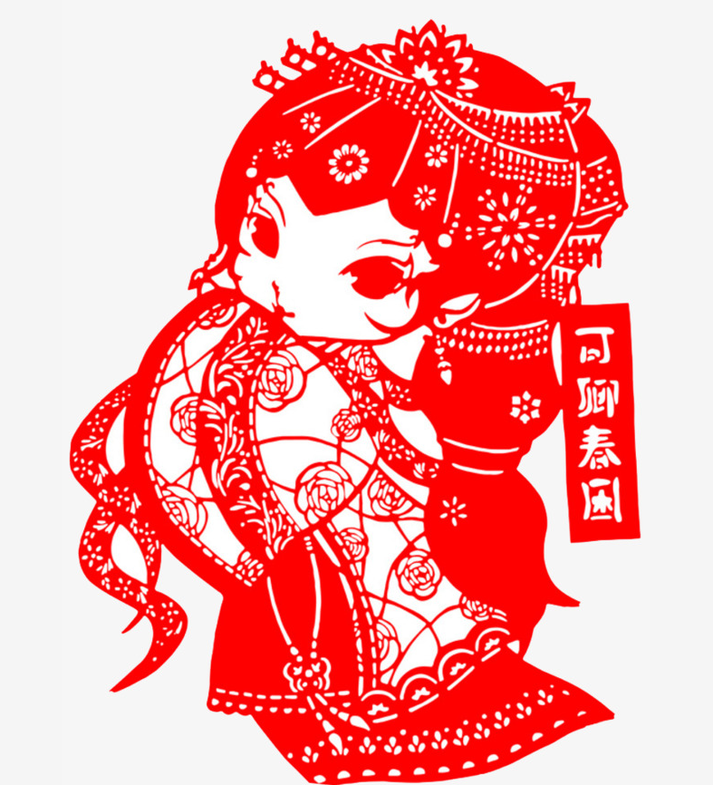 九款紅樓夢人物Q版剪紙：別有風味的紅樓風情