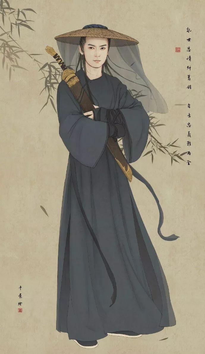 驚艷手繪插畫(huà)：古風(fēng)線條畫(huà)出女子極致的美