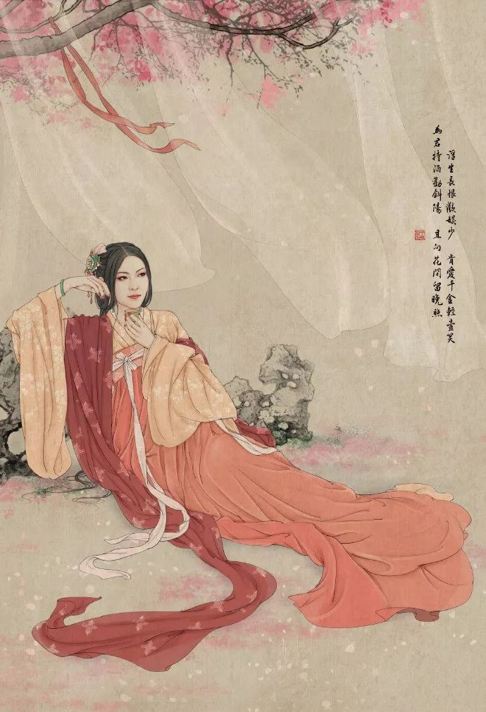 驚艷手繪插畫(huà)：古風(fēng)線條畫(huà)出女子極致的美