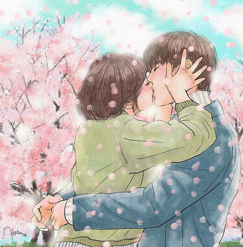 一組情侶情趣插畫，充滿誘惑的手繪插畫