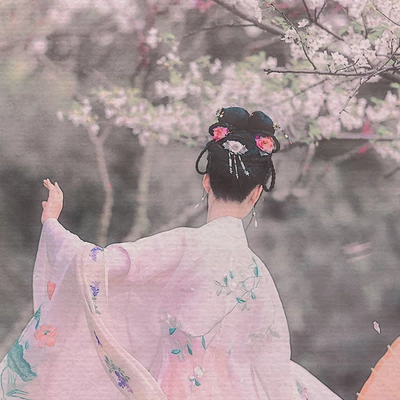 櫻粉清新女生頭像，唯美古風(fēng)真人頭像