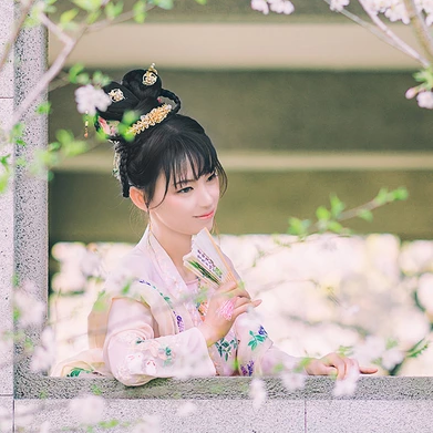 櫻粉清新女生頭像，唯美古風(fēng)真人頭像