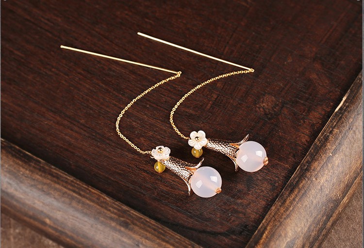 雅露氣質(zhì)耳環(huán)，小清新耳線氣質(zhì)首飾