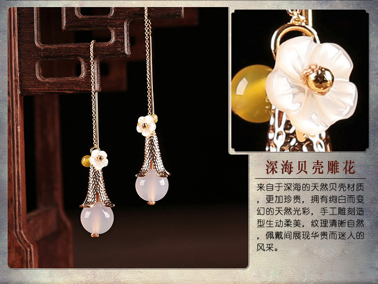 雅露氣質(zhì)耳環(huán)，小清新耳線氣質(zhì)首飾