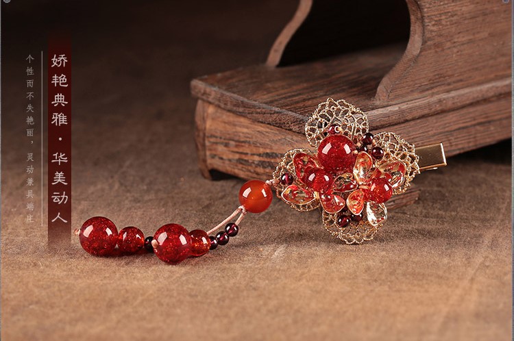 艷傾古風琉璃發(fā)夾，嬌美家佳樂文學頭飾