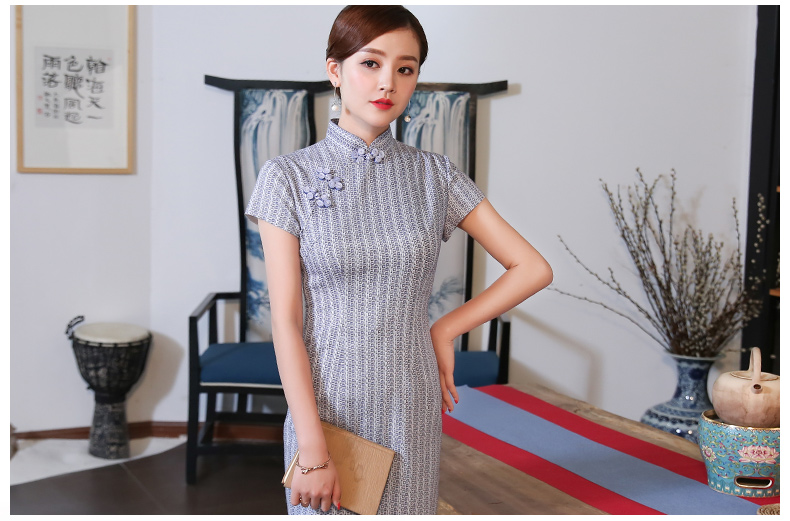 素雅民國風(fēng)旗袍，時尚復(fù)古旗袍裙