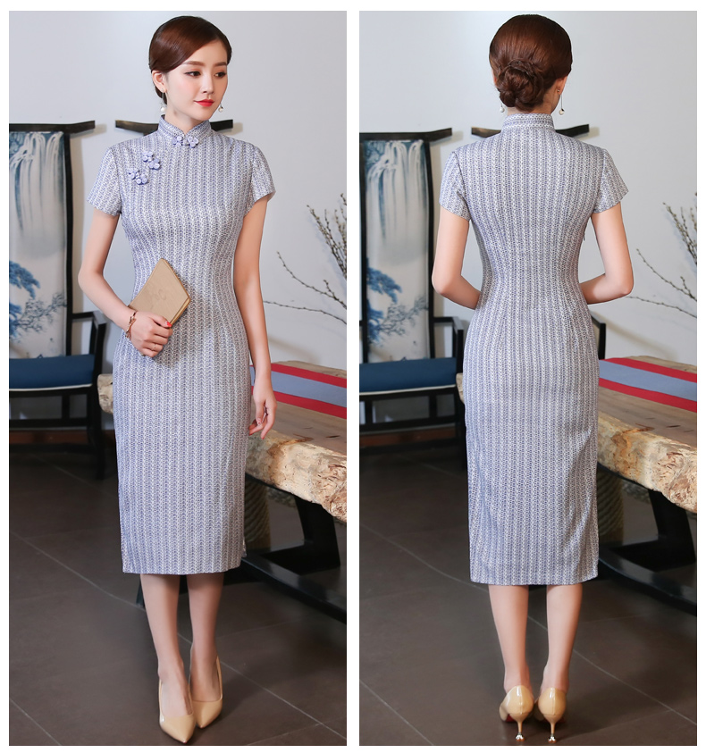 素雅民國風(fēng)旗袍，時尚復(fù)古旗袍裙