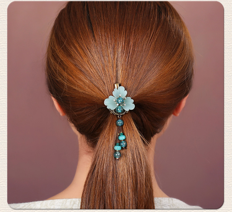 復古風葉子發(fā)夾，素雅氣質頭飾