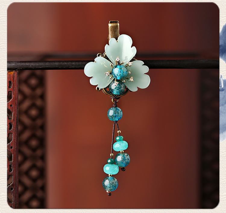 復古風葉子發(fā)夾，素雅氣質頭飾