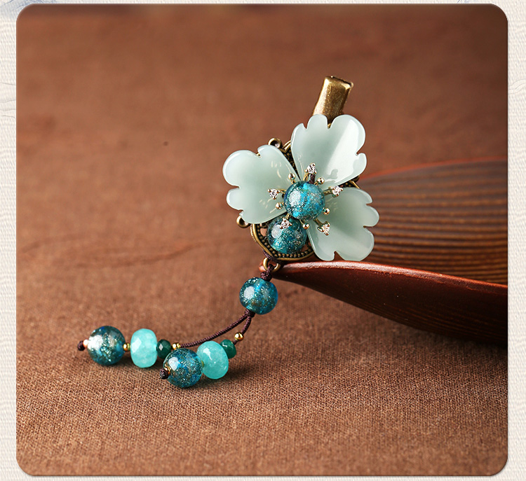 復古風葉子發(fā)夾，素雅氣質頭飾