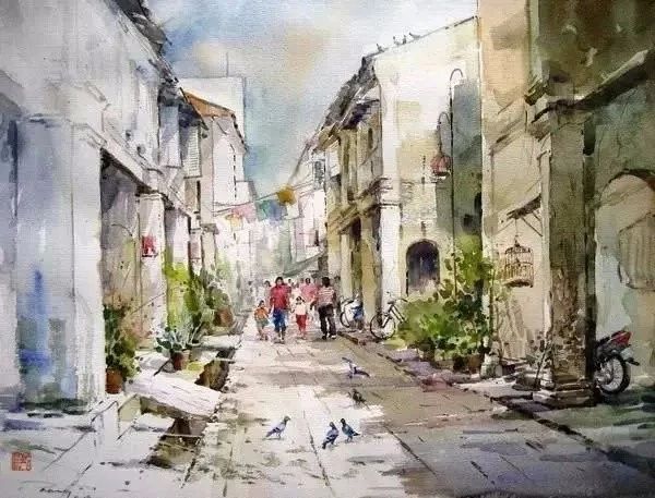 干凈細(xì)膩的水彩手繪插畫(huà)：彭釗水彩畫(huà)作品