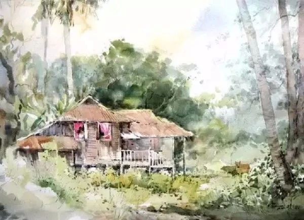 干凈細(xì)膩的水彩手繪插畫：彭釗水彩畫作品