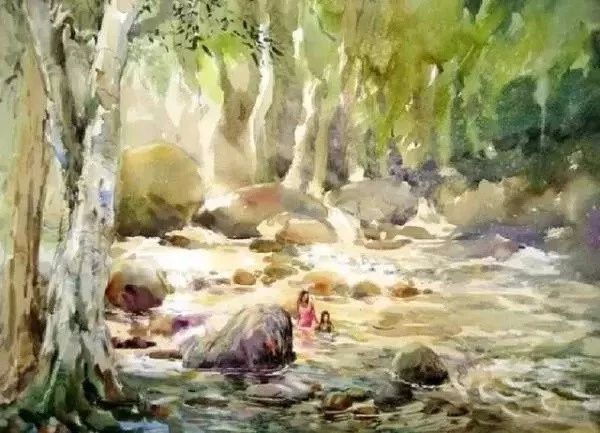 干凈細(xì)膩的水彩手繪插畫：彭釗水彩畫作品