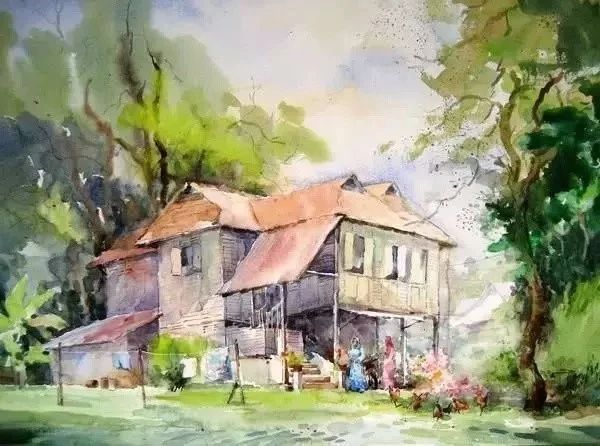 干凈細(xì)膩的水彩手繪插畫：彭釗水彩畫作品