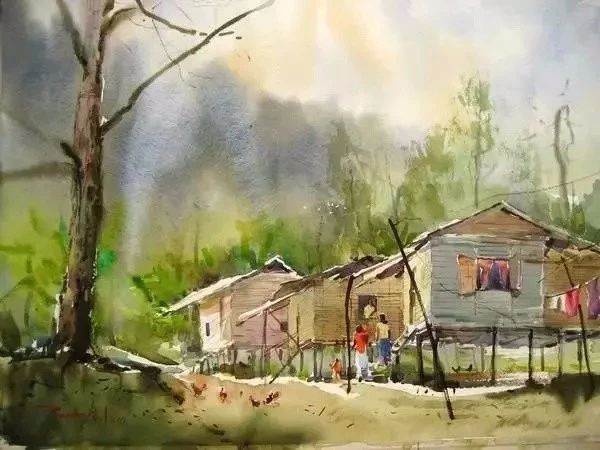 干凈細(xì)膩的水彩手繪插畫(huà)：彭釗水彩畫(huà)作品