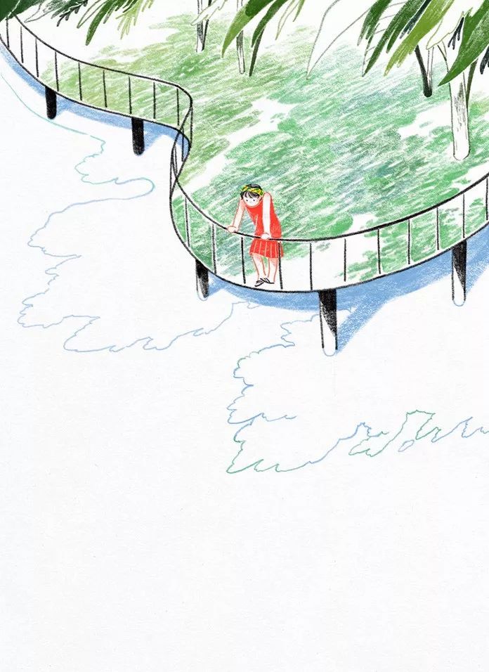 一組小清新彩鉛插畫，唯美的色彩世界!