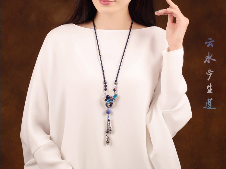 云水步生蓮項(xiàng)鏈，清雅脫俗首飾