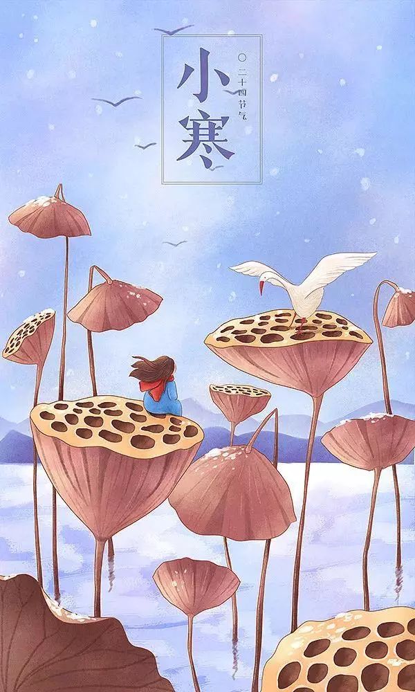 治愈系畫風插畫：一組二十四節(jié)氣插畫