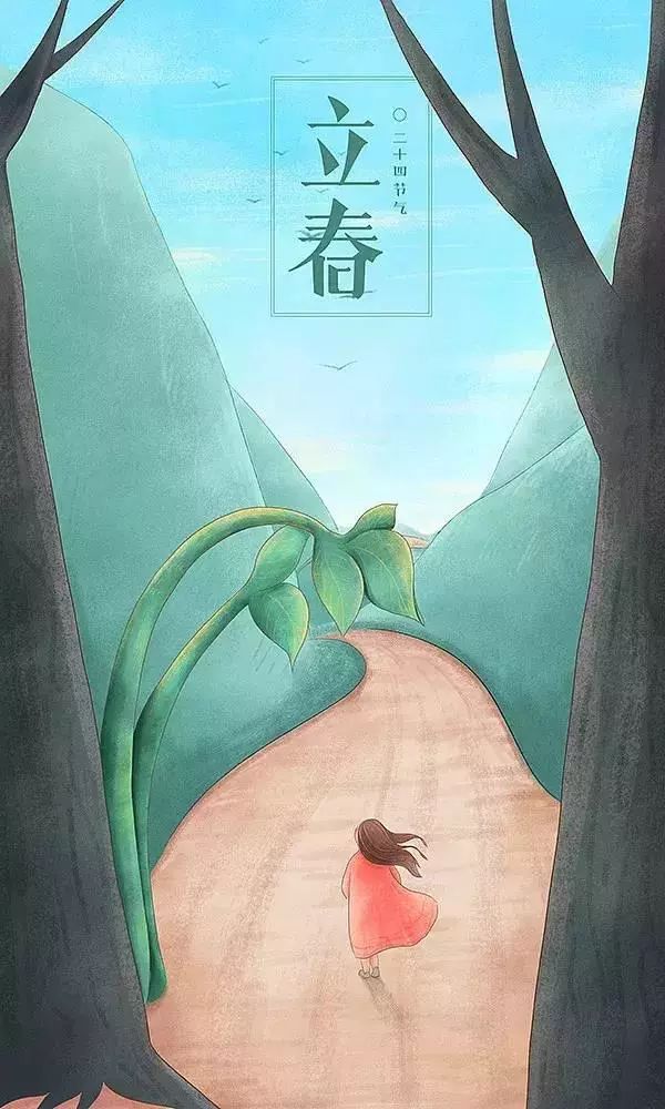 治愈系畫風插畫：一組二十四節(jié)氣插畫