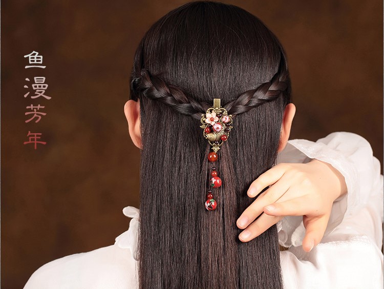 魚漫芳華發(fā)夾：古典家佳樂文學(xué)頭飾