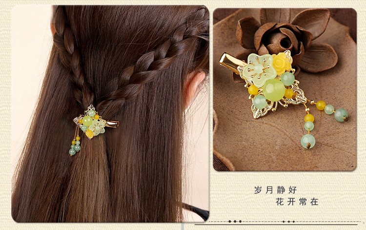 小清新復(fù)古頭飾，淑女氣質(zhì)發(fā)夾頭飾