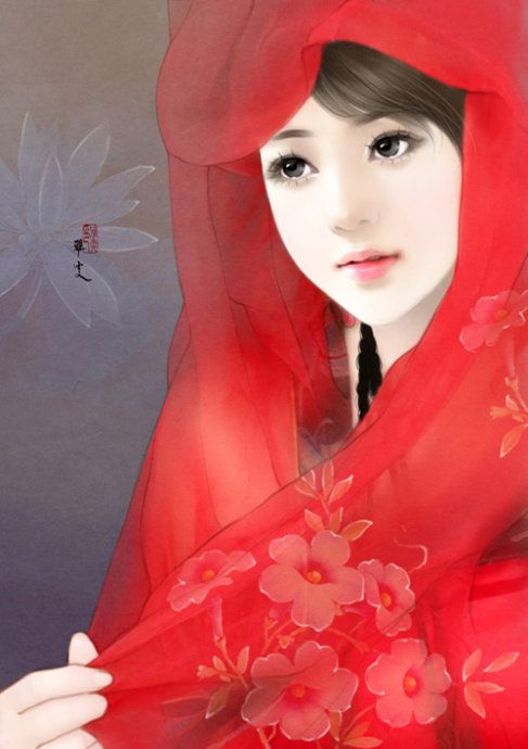 6張唯美古風(fēng)圖片：一襲紅衣、披妝待嫁