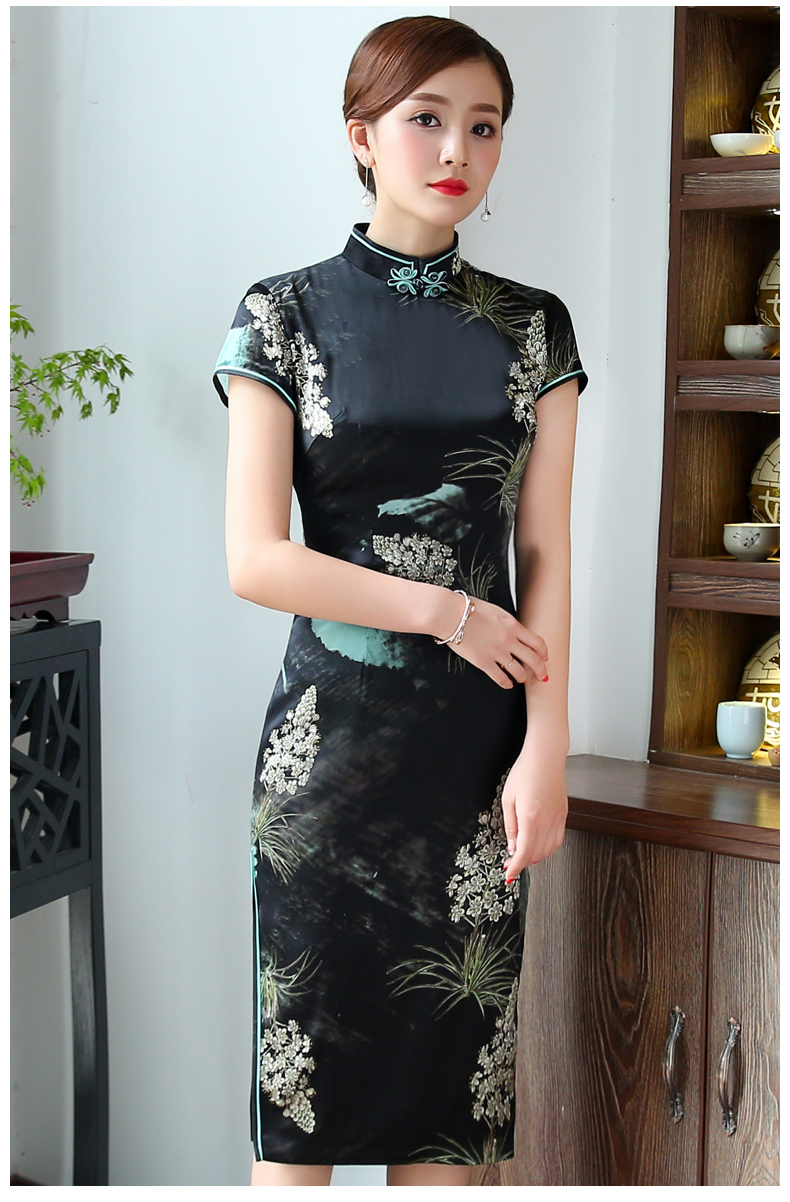 高貴冷艷的墨彩旗袍，奪人心魂的美!