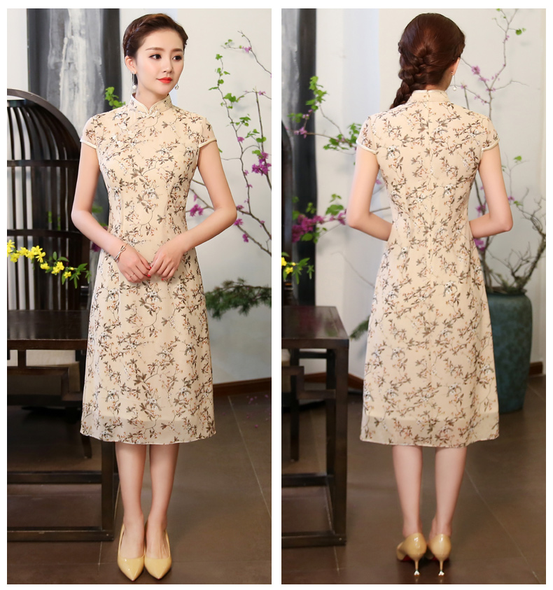 田園風(fēng)花聚旗袍，小碎花風(fēng)情旗袍裙!
