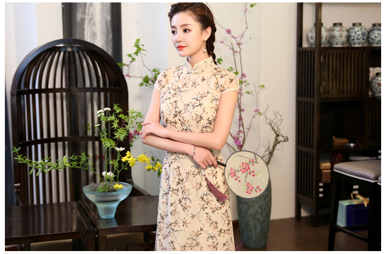 田園風(fēng)花聚旗袍，小碎花風(fēng)情旗袍裙!