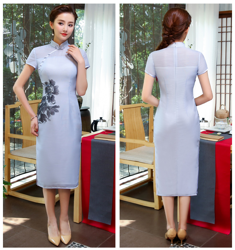 淡雅花濃旗袍，綻放水墨氣息!