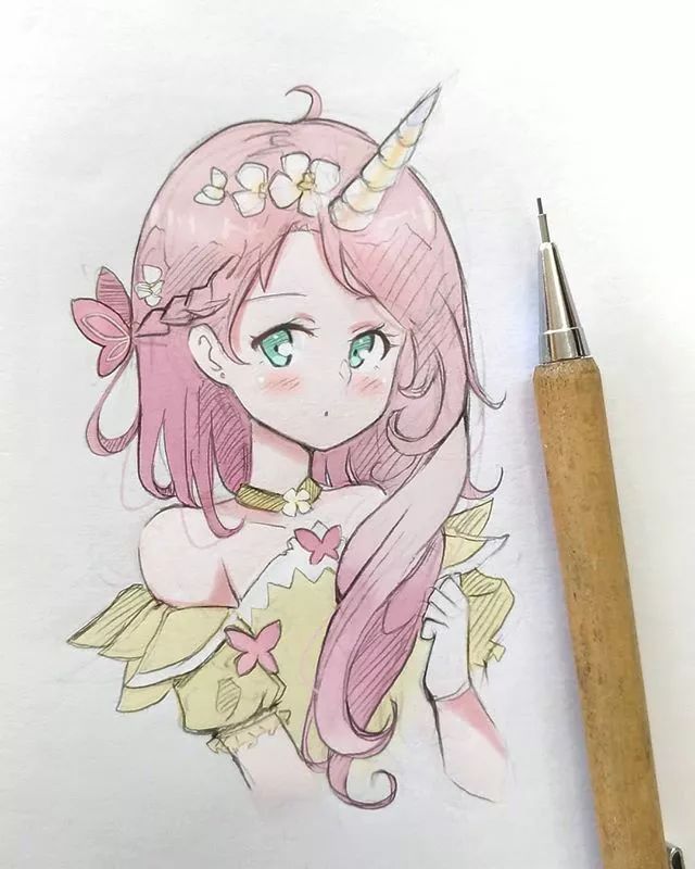 清新可愛美少女插畫，萌化你的心！