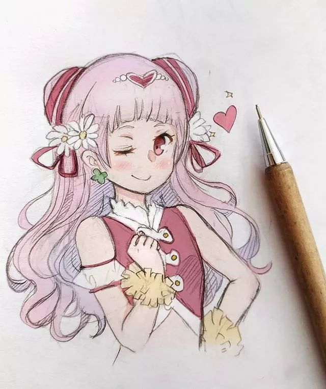 清新可愛美少女插畫，萌化你的心！