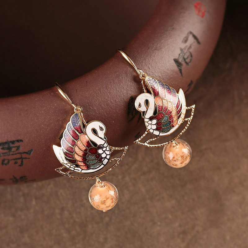 靜緣鴛鴦耳環(huán)，古典美好寓意首飾