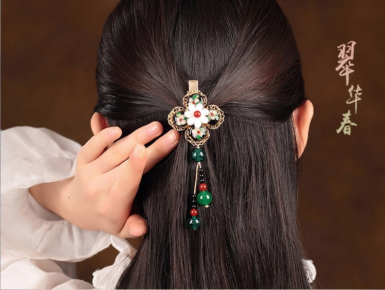 翠華春發(fā)夾，華麗典雅頭飾