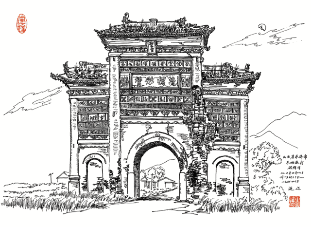 用繪畫(huà)記錄寺廟建筑：愛(ài)上了山西的古建筑