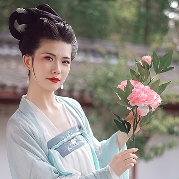 牡丹花女生頭像，唯美古風(fēng)真人頭像