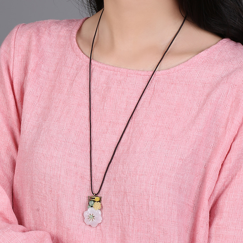 古風(fēng)花朵鎖骨鏈，竊瑩榮亭項鏈