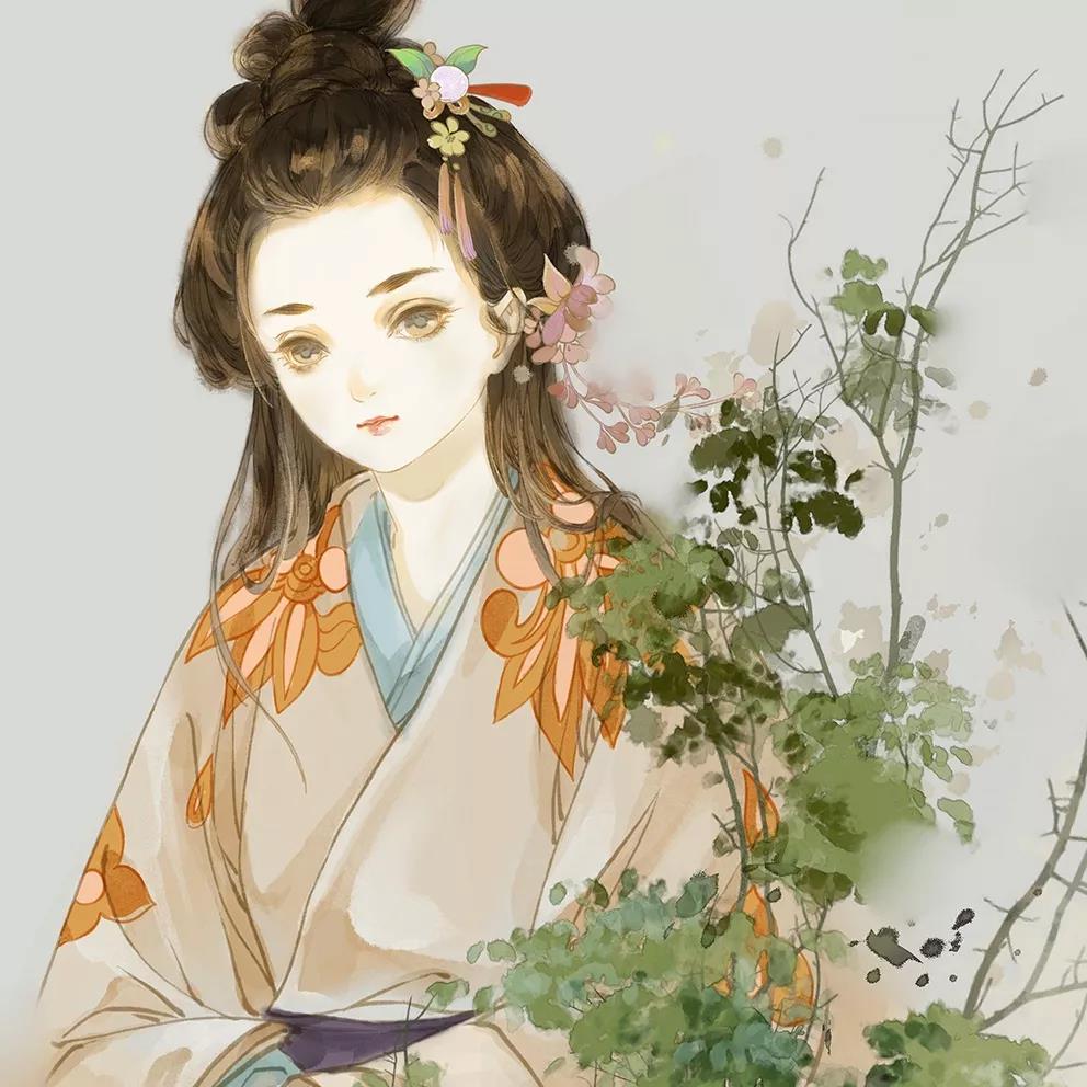 古風(fēng)女子頭像，一顰一笑盡動(dòng)人