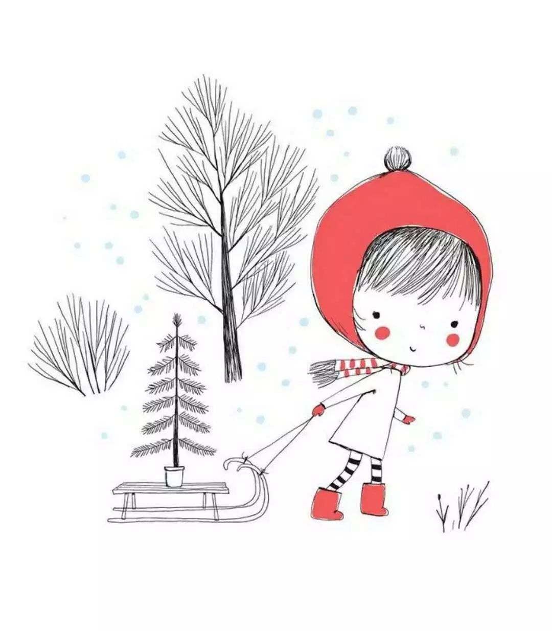 一組清新萌系簡(jiǎn)筆插畫(huà)：萌動(dòng)你的心靈！