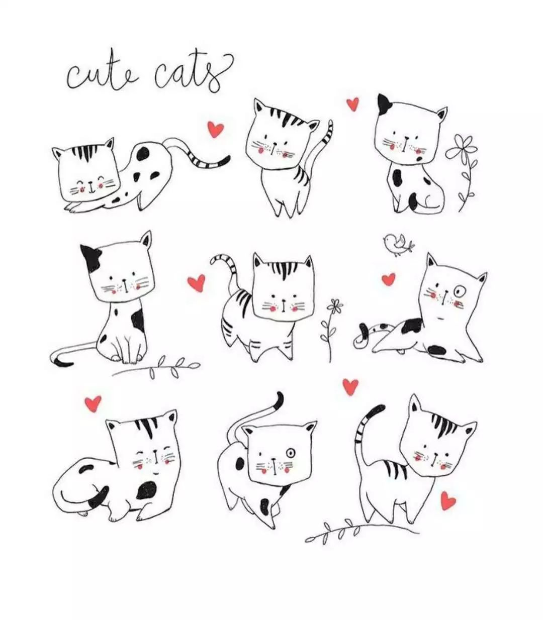 一組清新萌系簡筆插畫：萌動你的心靈！