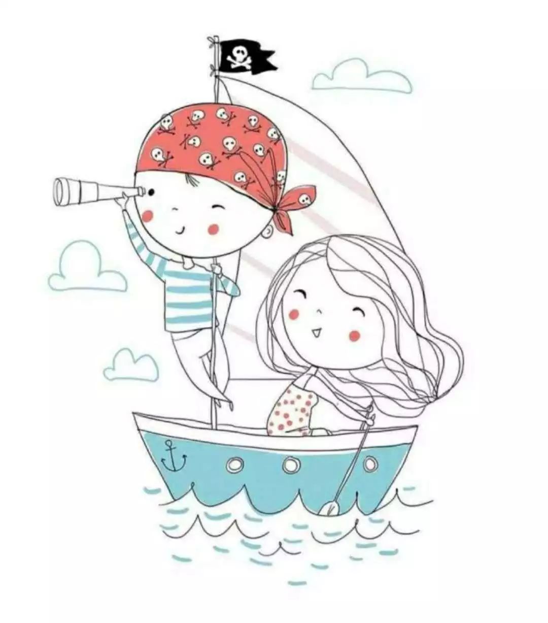 一組清新萌系簡筆插畫：萌動你的心靈！