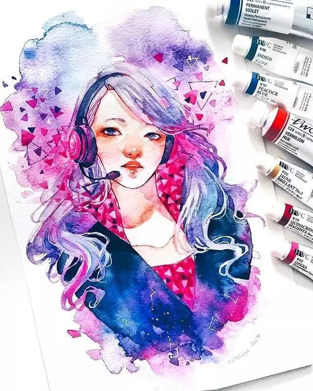 37款唯美水彩插畫：不一樣的色彩視覺！