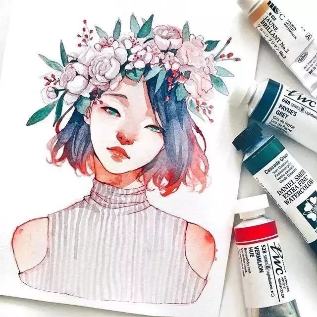 37款唯美水彩插畫：不一樣的色彩視覺！