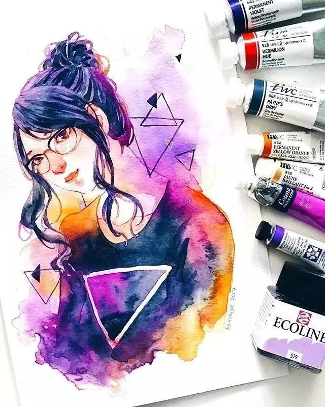 37款唯美水彩插畫(huà)：不一樣的色彩視覺(jué)！